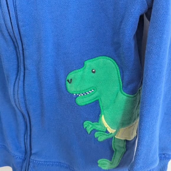 Gymboree Boys Dinosaur Hooded Blue Sweatshirt 4T - Picture 6 of 7